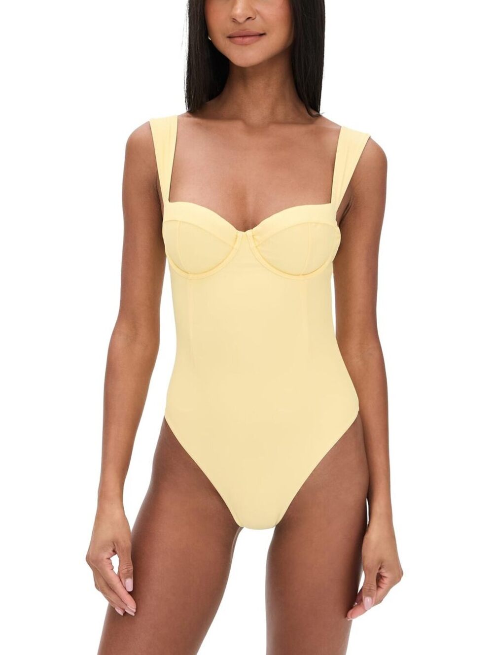 SIMKHAI Women's Kyle Bustier One Piece, Buttercream, M